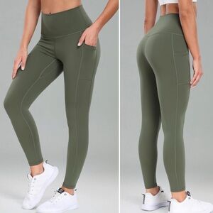 Colorfulkoala High Waisted 7/8 Length Pocket Leggings Small Womens